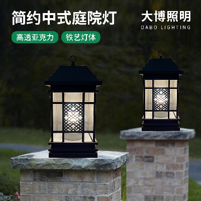 LED柱頭燈戶外景觀照明裝飾柱頭圍欄燈簡(jiǎn)約中式庭院燈大門(mén)柱子燈