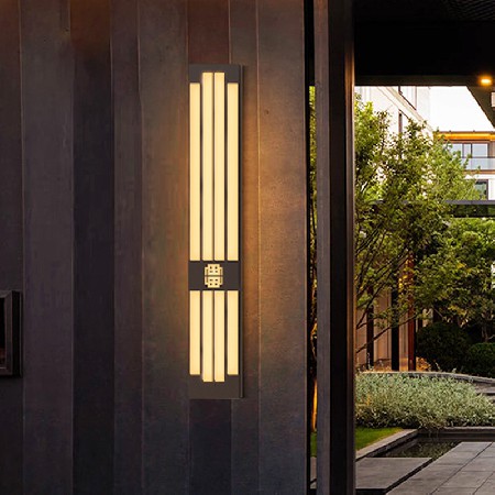 新中式壁燈戶外防水景觀燈鋁制小區(qū)別墅庭院亮化LED墻壁燈批發(fā)